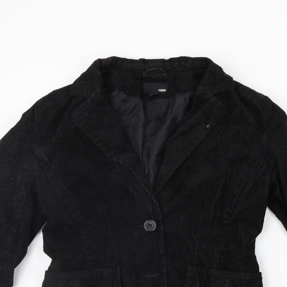 Womens UK Size 10 H&M Black Jacket