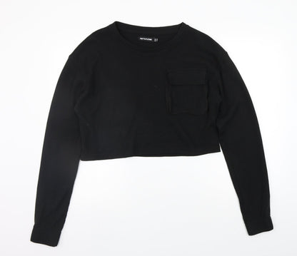 Womens UK Size 12 PRETTYLITTLETHING Black Pullover Jumper