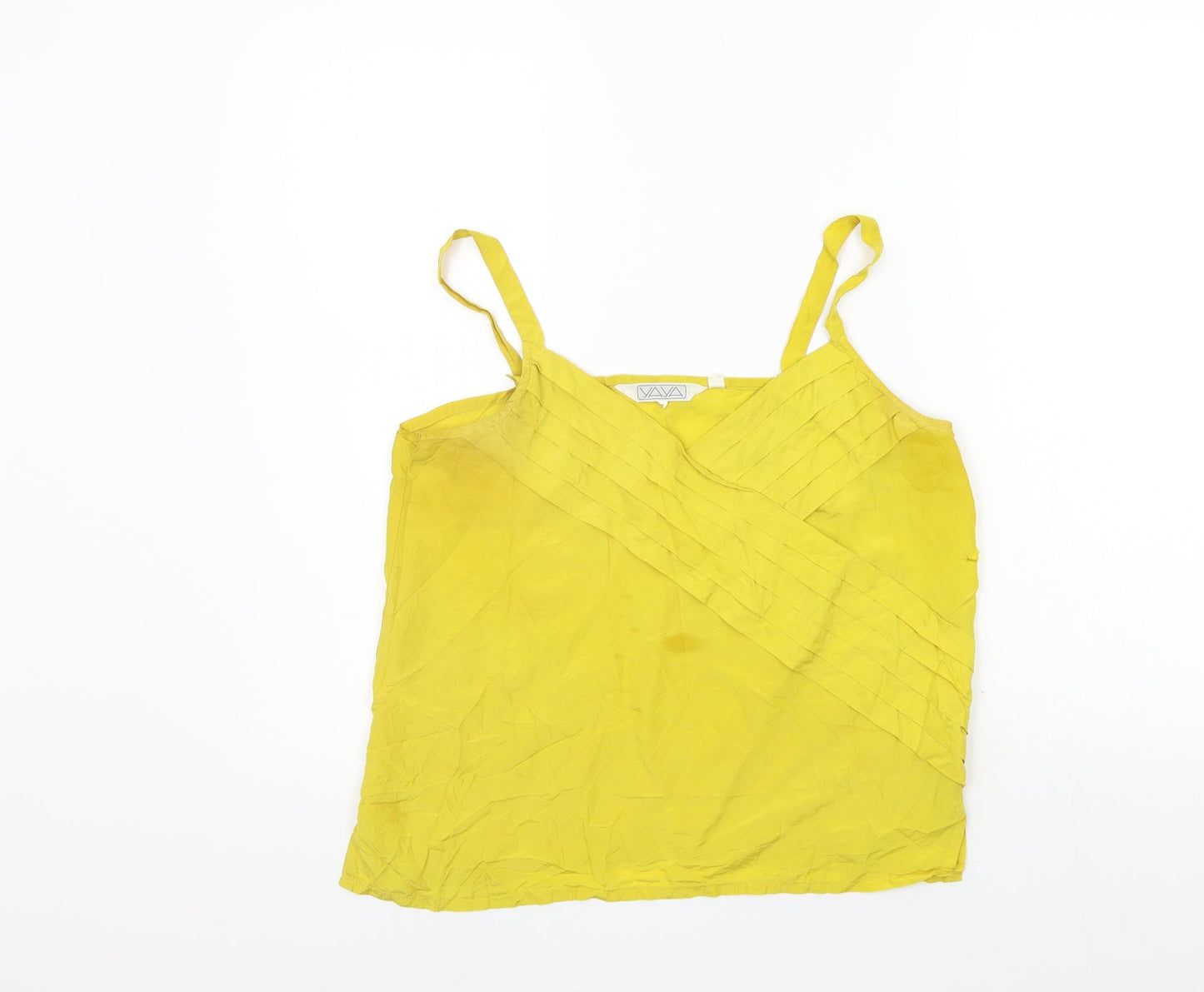 Womens UK Size 10 YAYA Yellow Basic Tank