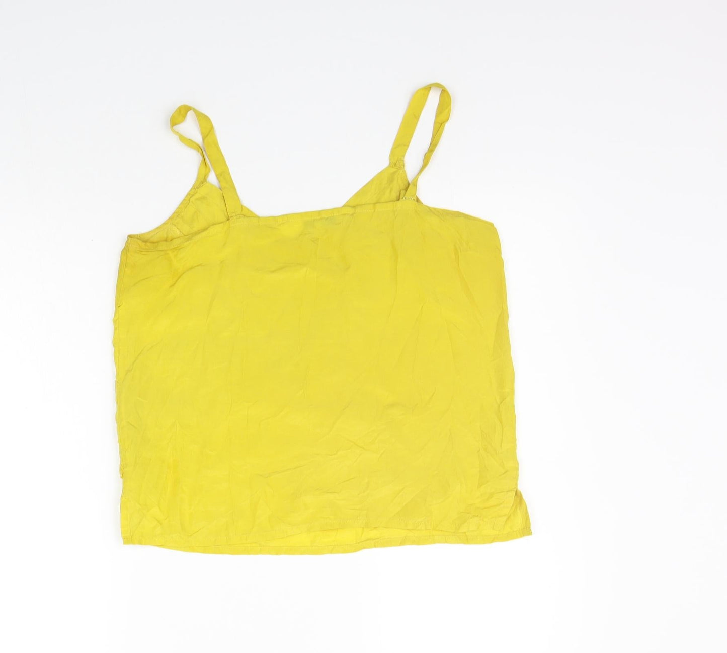 Womens UK Size 10 YAYA Yellow Basic Tank