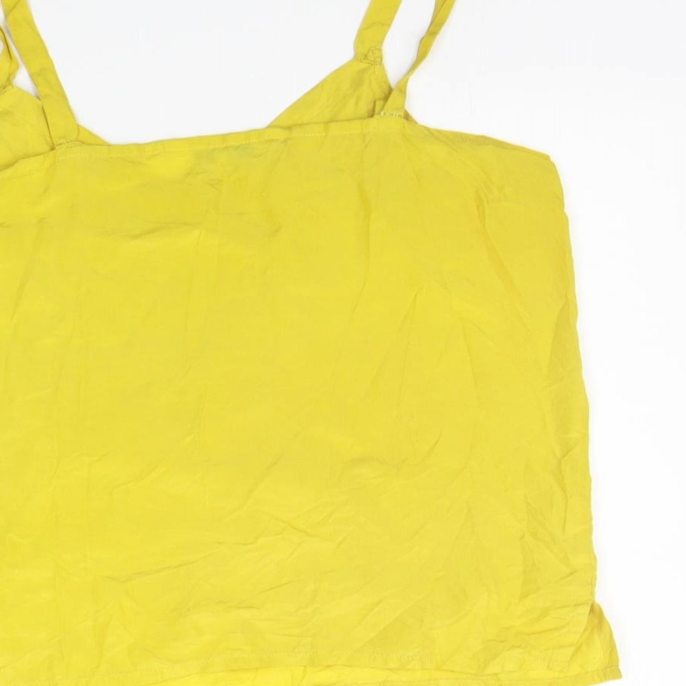 Womens UK Size 10 YAYA Yellow Basic Tank