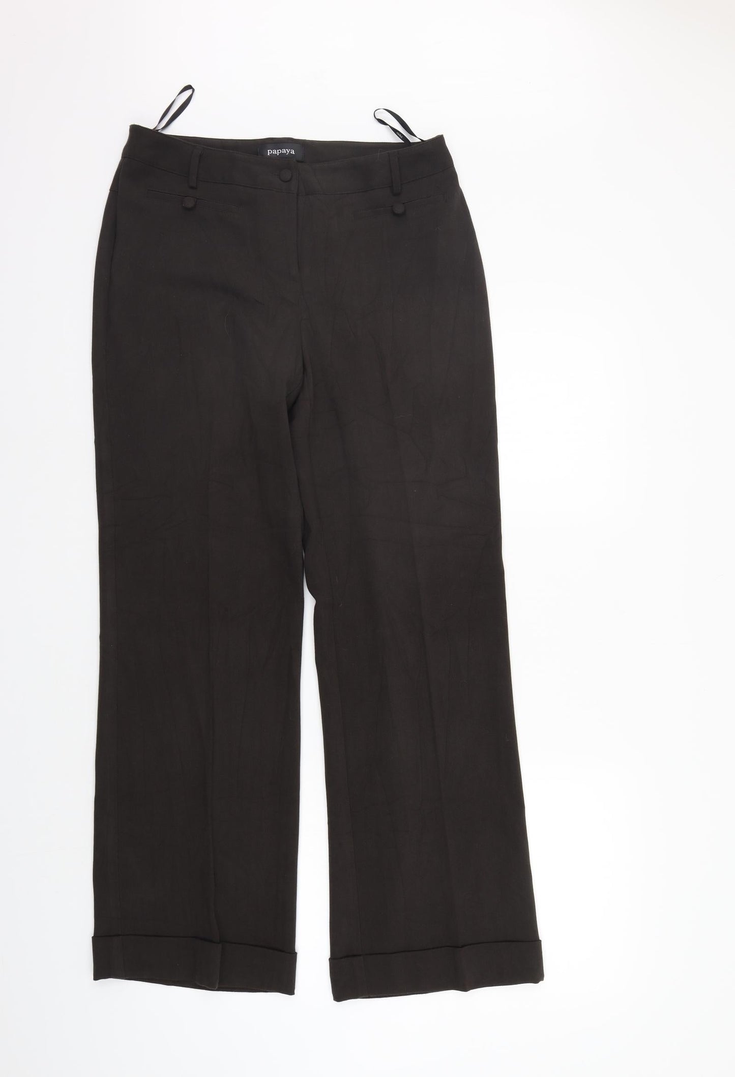 Papaya Womens Brown   Trousers  Size 10 L29 in