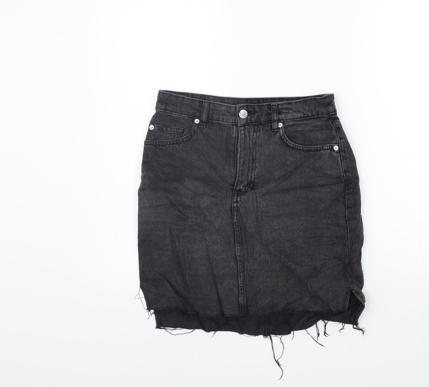 H&M Womens Grey   A-Line Skirt Size 6