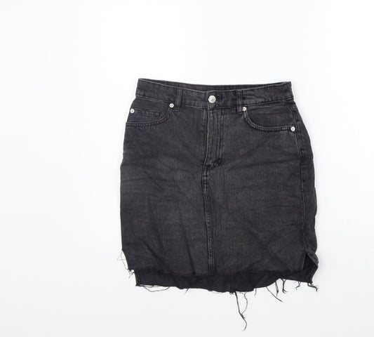 H&M Womens Grey   A-Line Skirt Size 6