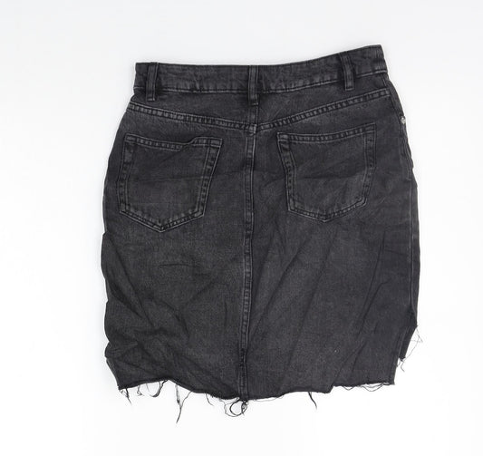 H&M Womens Grey   A-Line Skirt Size 6