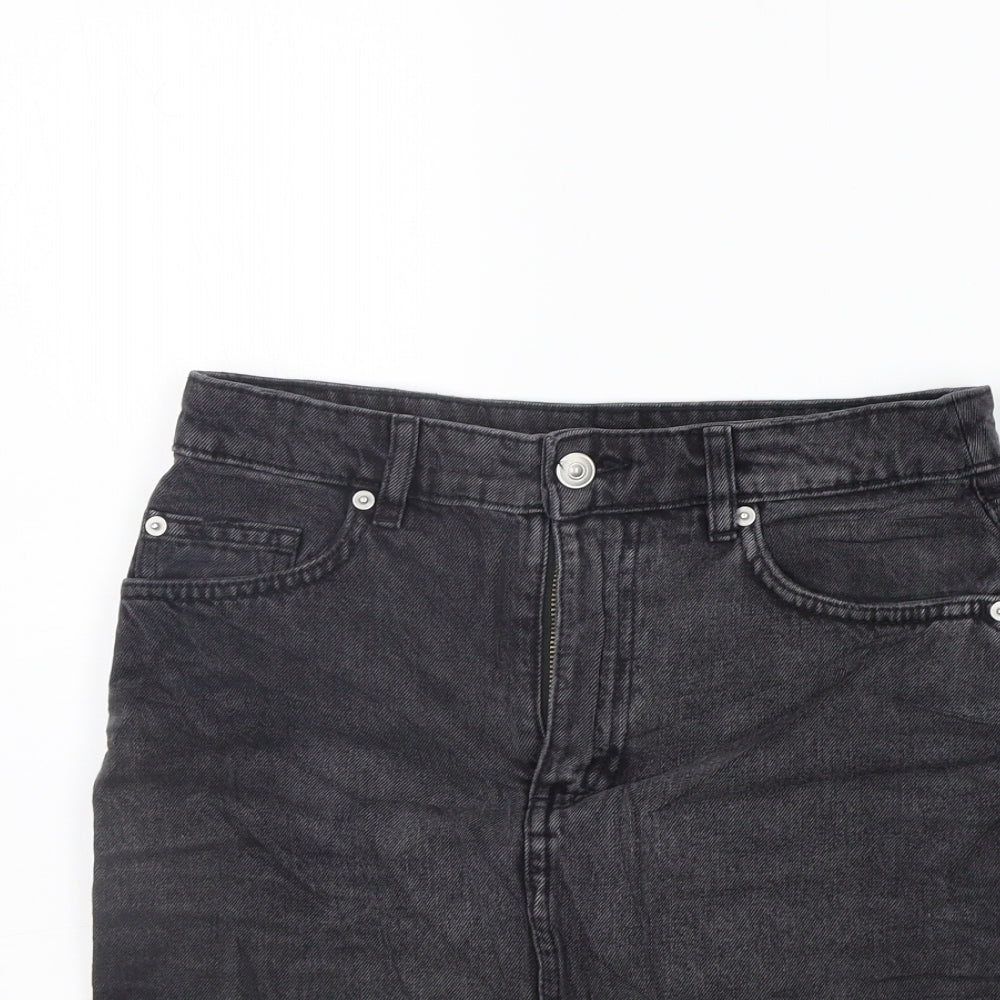 H&M Womens Grey   A-Line Skirt Size 6