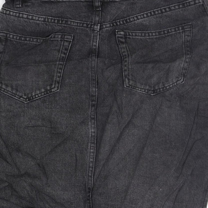 H&M Womens Grey   A-Line Skirt Size 6