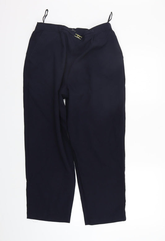 Classic Womens Blue   Trousers  Size 16 L25 in - Elastic Waist Band