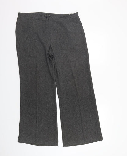 Womens UK Size 14 Marks and Spencer Regular Fit  Grey Trousers