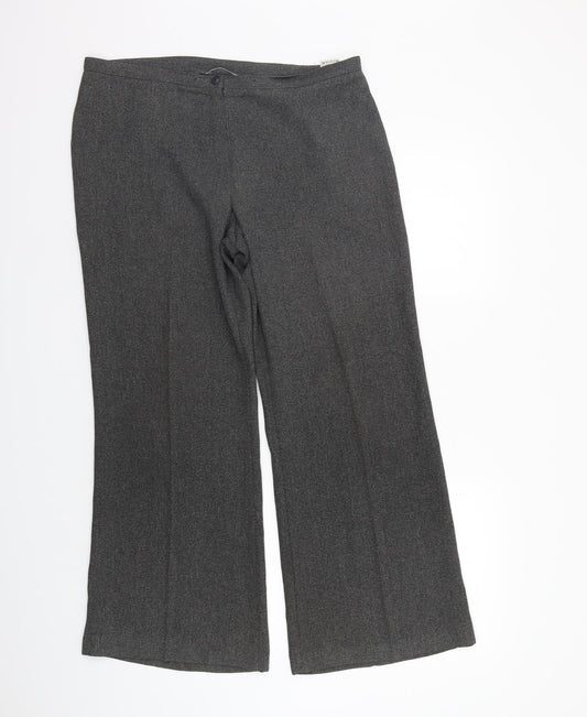 Womens UK Size 14 Marks and Spencer Regular Fit  Grey Trousers