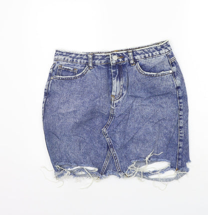 Missguided Womens Blue   A-Line Skirt Size 12