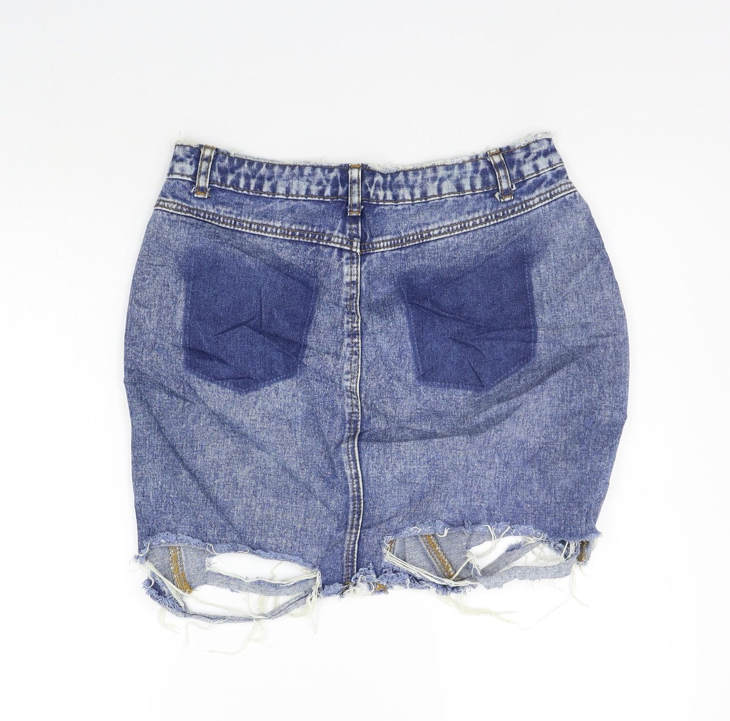 Missguided Womens Blue   A-Line Skirt Size 12