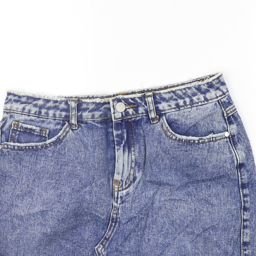 Missguided Womens Blue   A-Line Skirt Size 12