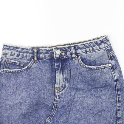 Missguided Womens Blue   A-Line Skirt Size 12