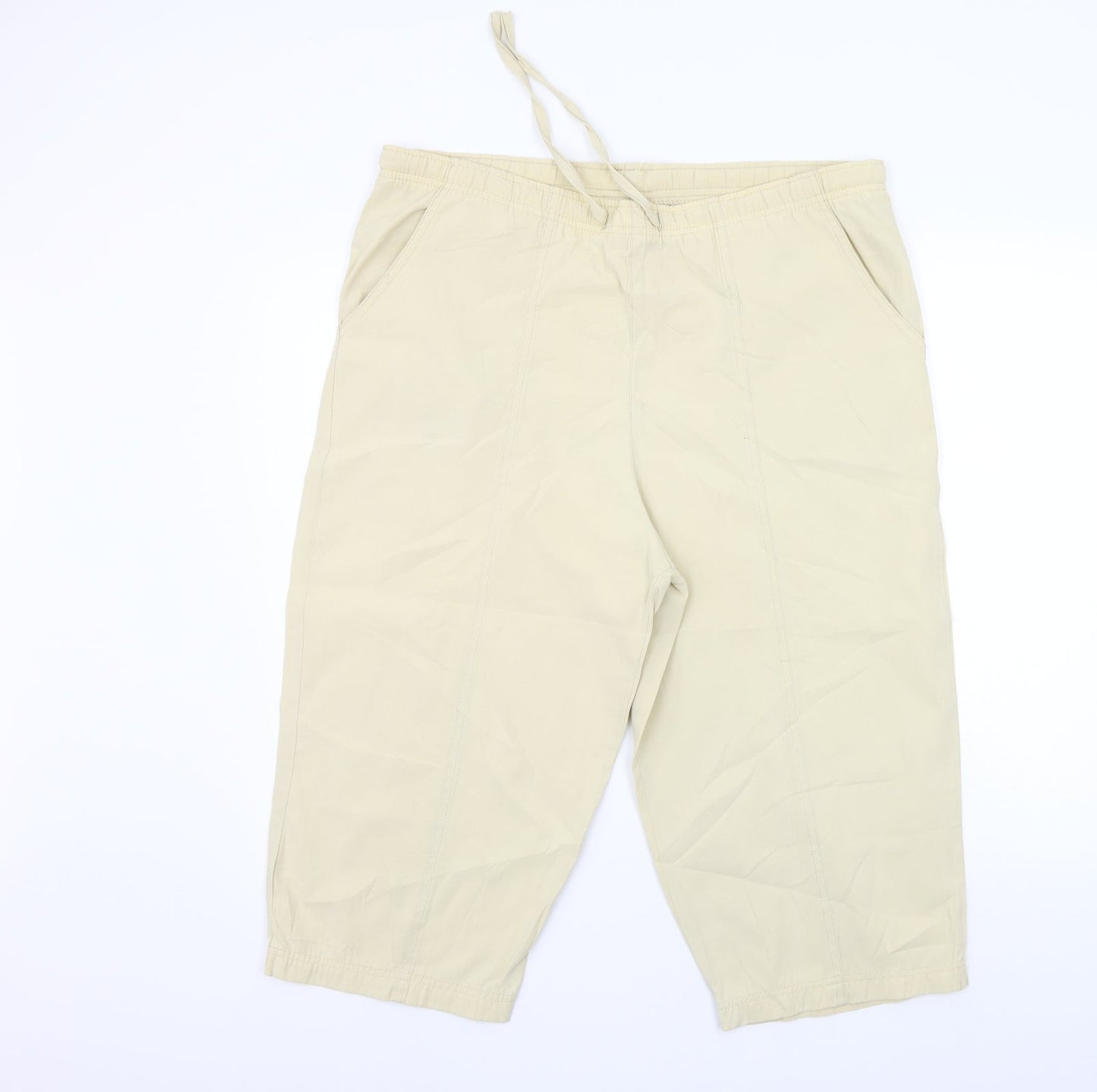 mauuner Womens Beige   Trousers  Size M L20 in - Elastic Waist Band