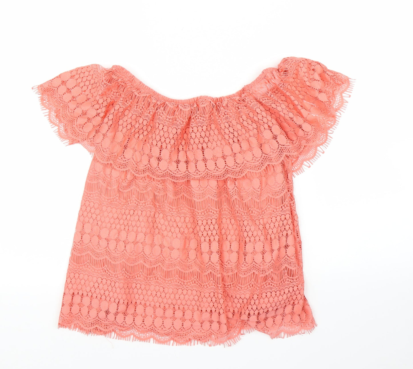 Womens UK Size 14 Preworn Pink Basic Blouse