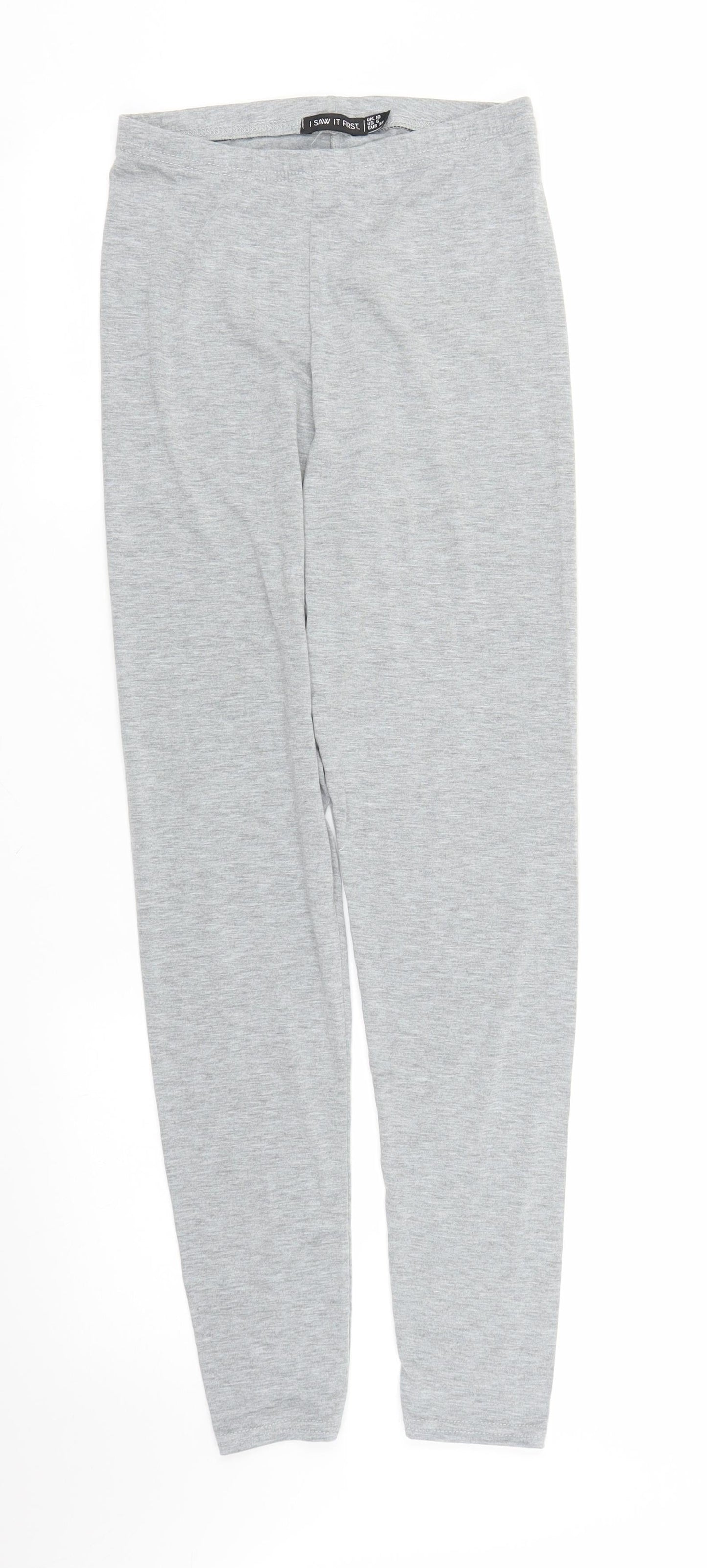 I SAW IT FIRST Womens Grey   Carrot Leggings Size 10 L24 in