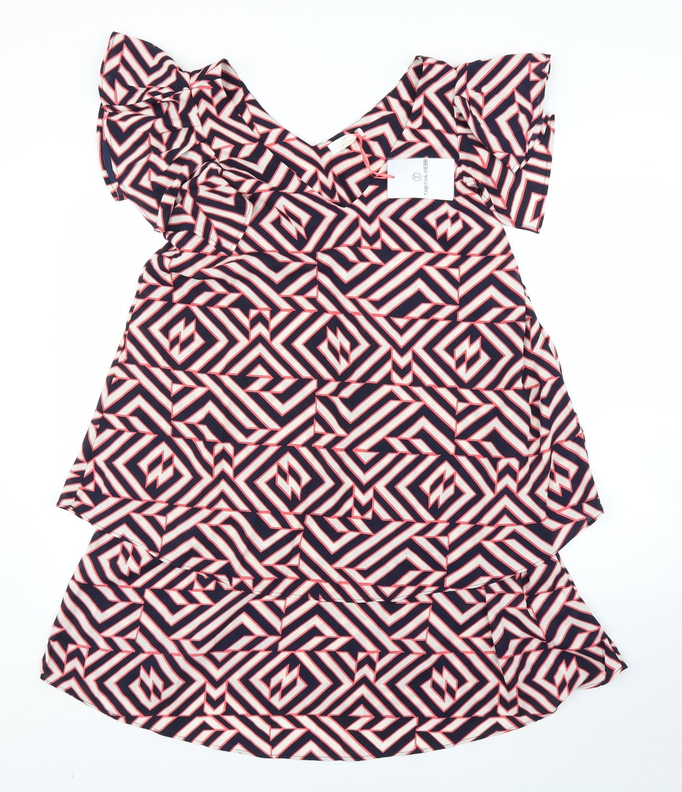 Avon Womens Pink Geometric  Shift  Size 10