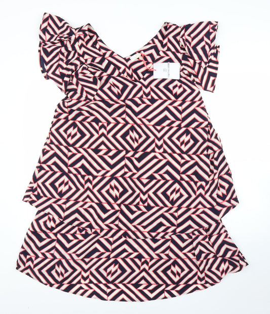 Avon Womens Pink Geometric  Shift  Size 10