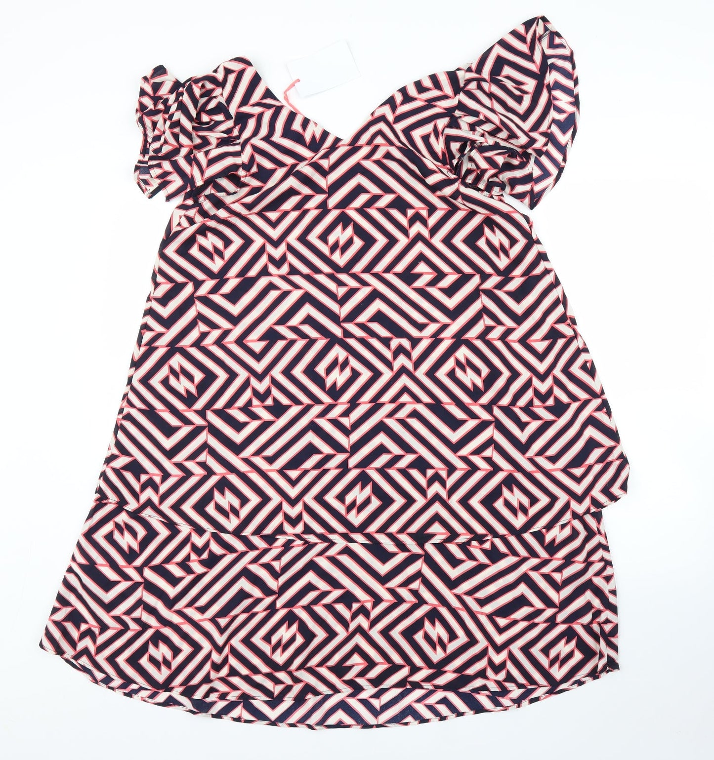 Avon Womens Pink Geometric  Shift  Size 10