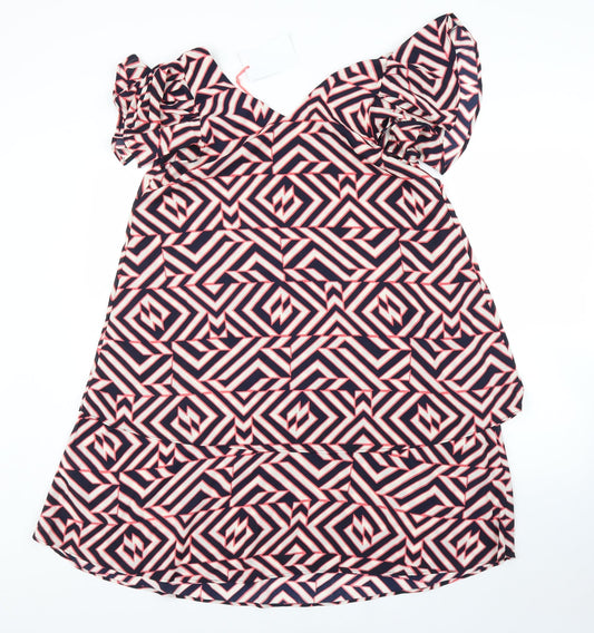 Avon Womens Pink Geometric  Shift  Size 10