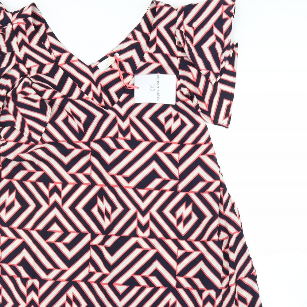 Avon Womens Pink Geometric  Shift  Size 10