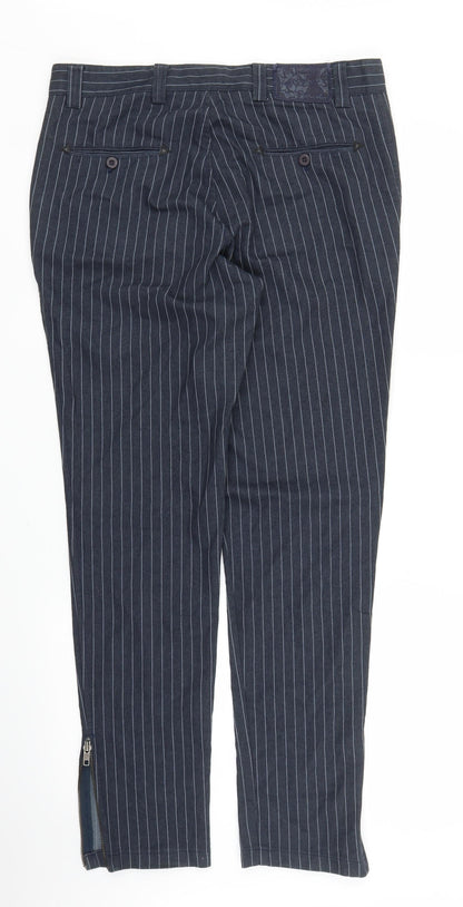 Womens UK Size 32 in Preworn Regular Fit Carrot Blue Trousers