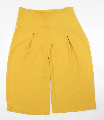 New Look Womens Yellow   Bloomer Trousers Size 18 L28 in