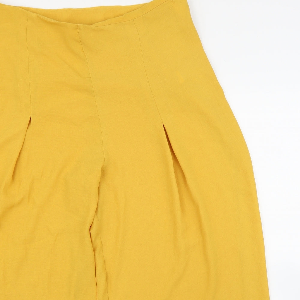 New Look Womens Yellow   Bloomer Trousers Size 18 L28 in