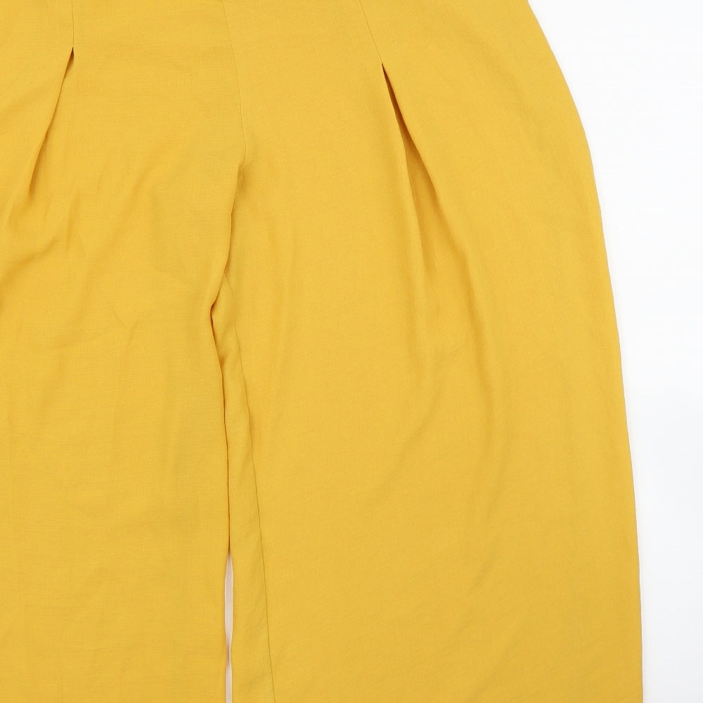 New Look Womens Yellow   Bloomer Trousers Size 18 L28 in
