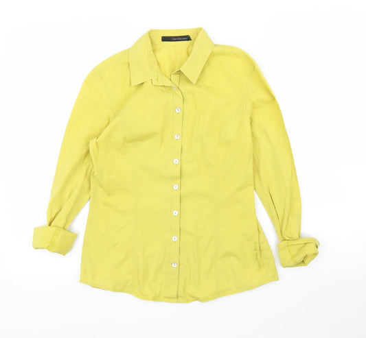 Womens UK Size S Calvin Klein Jeans Yellow Basic Blouse
