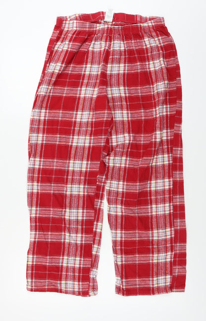 Matalan  Womens Red Check  Trousers  Size M L24 in