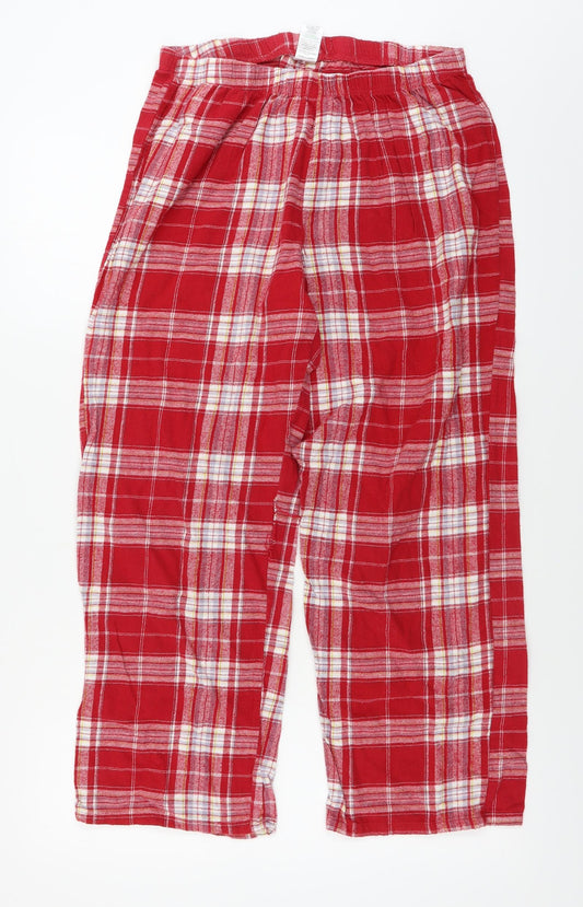 Matalan  Womens Red Check  Trousers  Size M L24 in