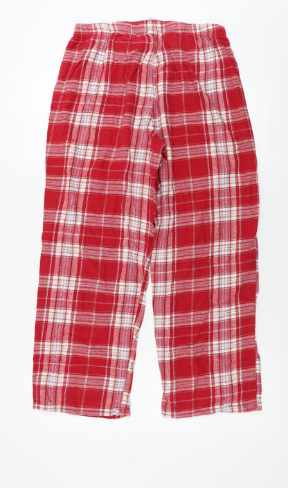 Matalan  Womens Red Check  Trousers  Size M L24 in