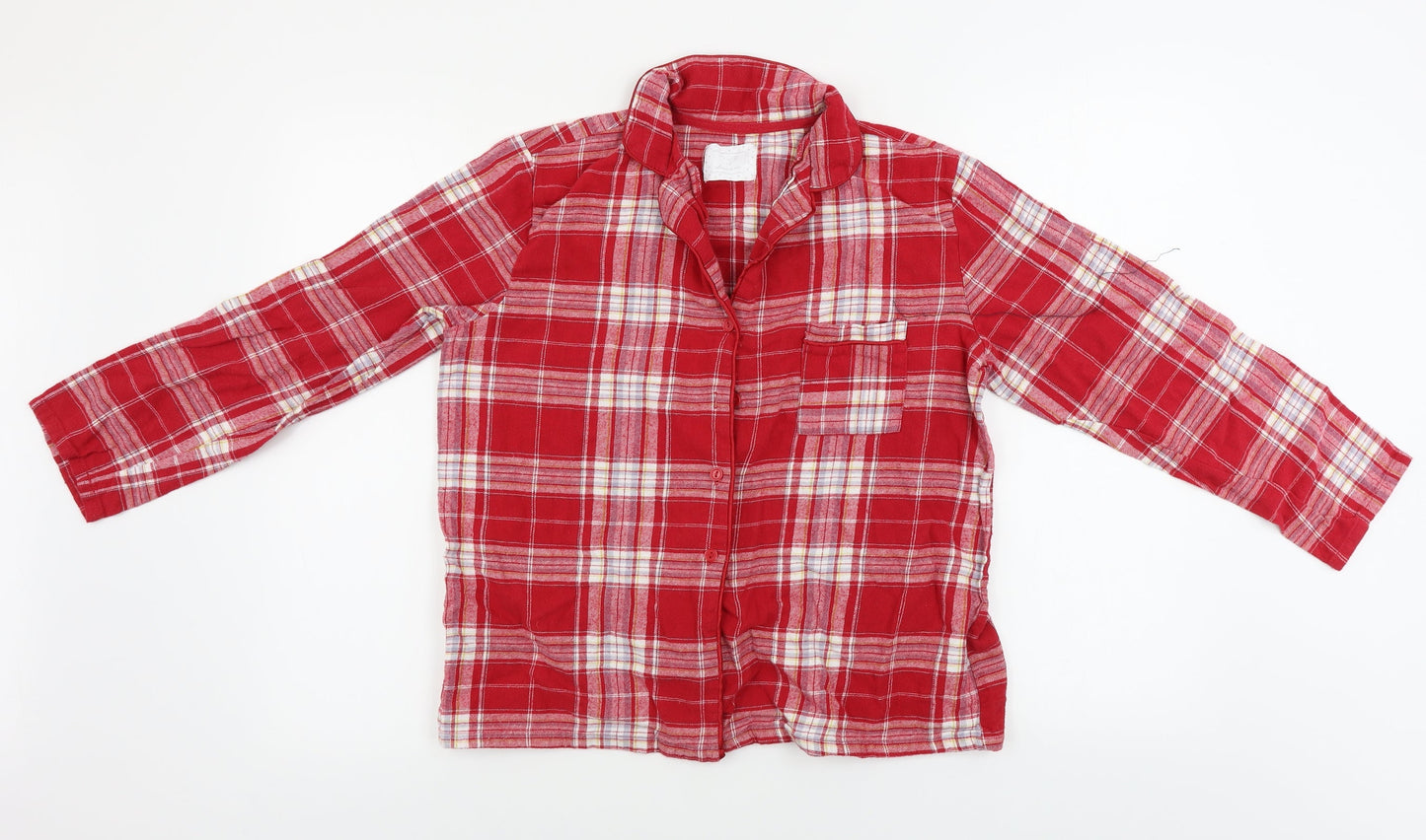 Womens UK Size M Matalan Red Basic Button-Up