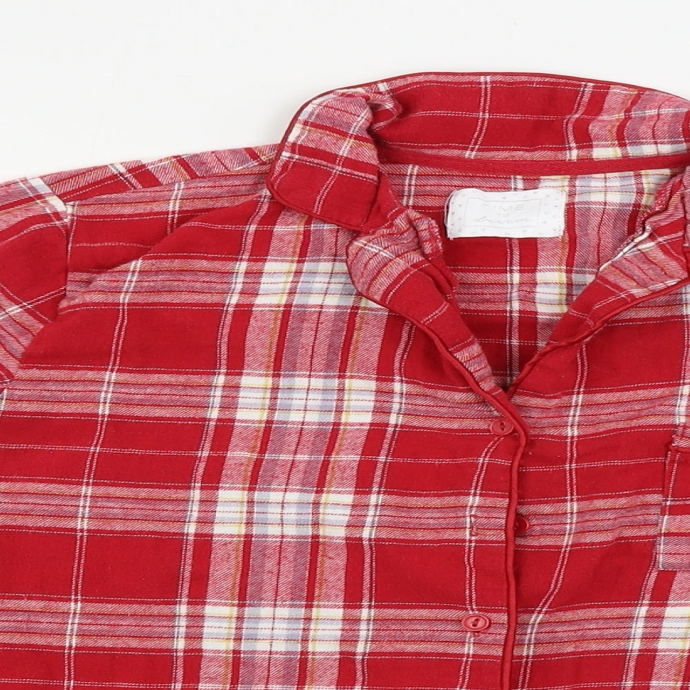 Womens UK Size M Matalan Red Basic Button-Up