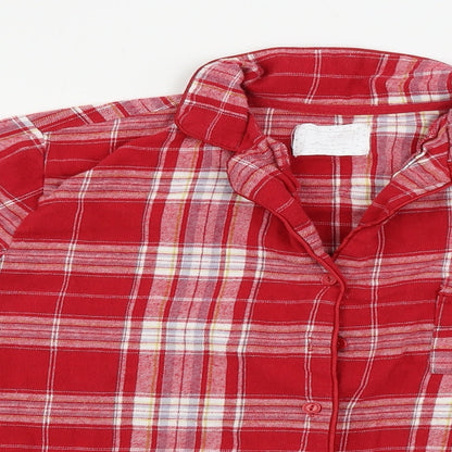 Womens UK Size M Matalan Red Basic Button-Up