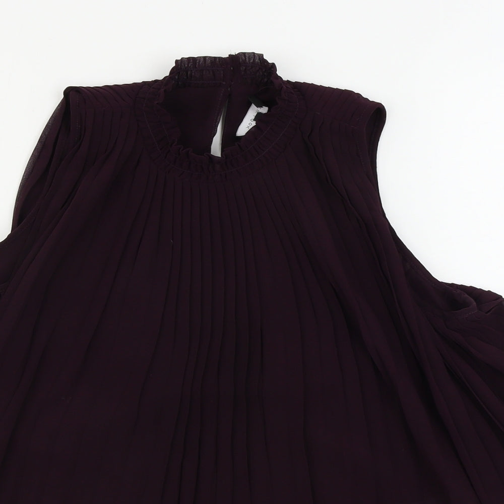 Womens UK Size 12 New Look Purple Basic Blouse