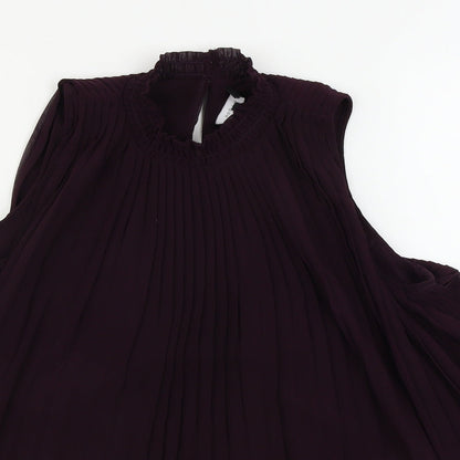 Womens UK Size 12 New Look Purple Basic Blouse