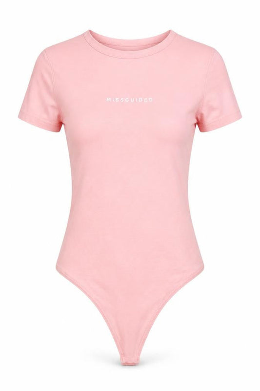 Womens UK Size 4 Missguided One-Piece Pink Bodysuit