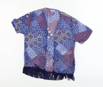 F&F Girls Blue   Cardigan Jumper Size 6-7 Years