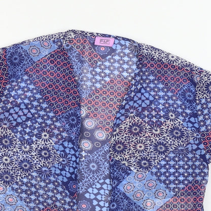 F&F Girls Blue   Cardigan Jumper Size 6-7 Years