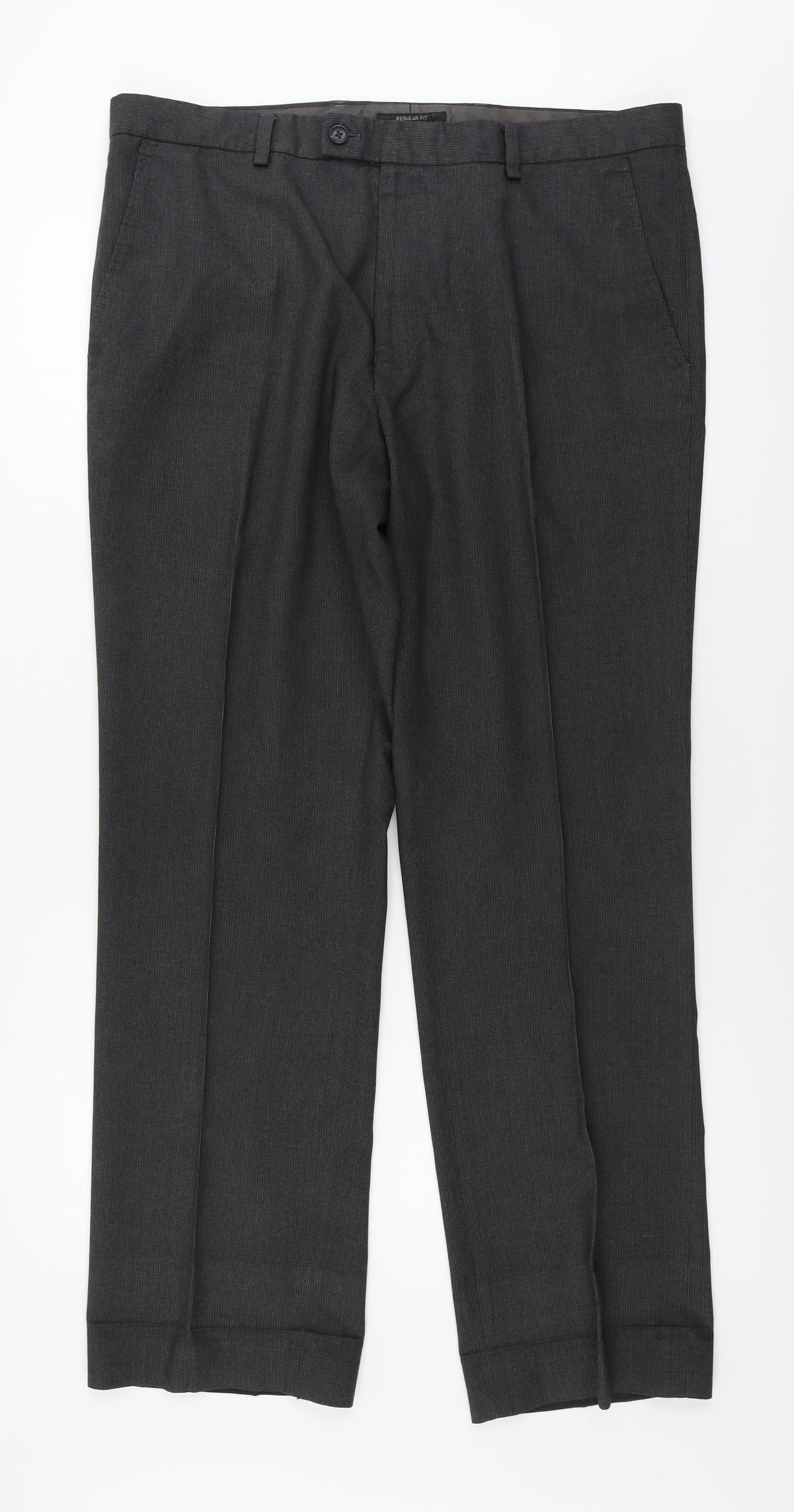 B&W Mens Grey   Trousers  Size 36 in L28 in
