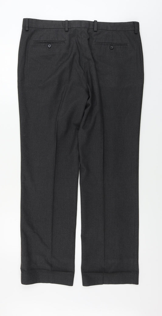 B&W Mens Grey   Trousers  Size 36 in L28 in