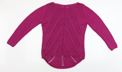 Womens UK Size 16 Marks and Spencer Purple Pullover Jumper