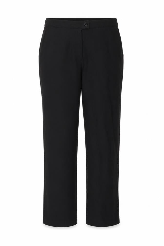 Womens UK Size 14 Preworn Regular Fit  Black Trousers