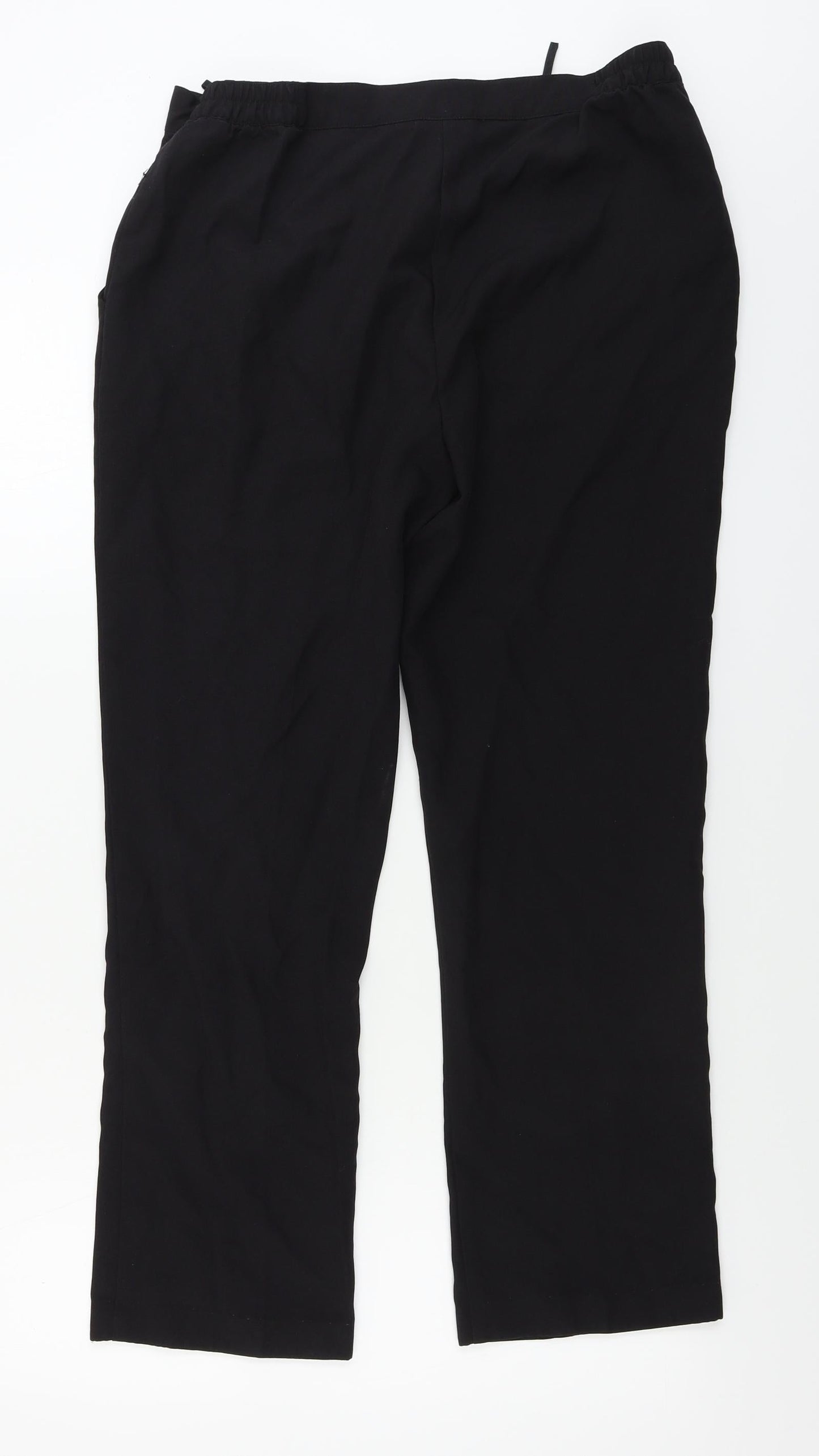Womens UK Size 14 Preworn Regular Fit  Black Trousers