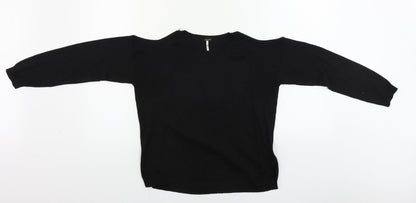 Womens UK Size S Preworn Black Pullover Jumper