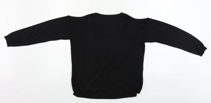 Womens UK Size S Preworn Black Pullover Jumper