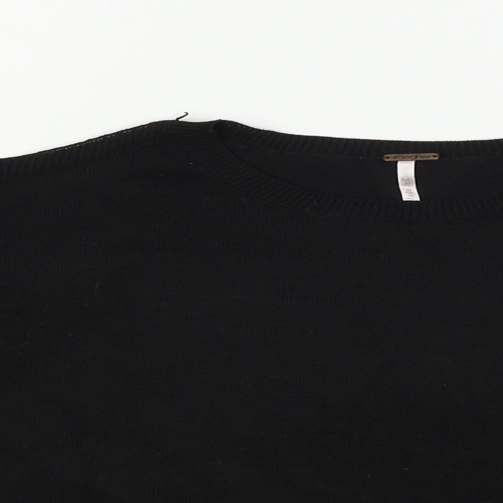 Womens UK Size S Preworn Black Pullover Jumper